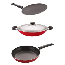 Nirlon Non Stick Coated Cookware Set of 3