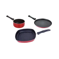 Nirlon Non-Stick Cookware Set [3 Pcs]