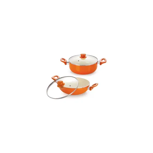 Image of Nirlon Non-Stick Induction Ceramic Cookware Set, 2-Pieces,
