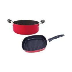 Nirlon Non-Toxic Oil Free Non Stick Cookware Essential Gift Set of 2