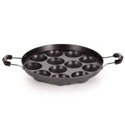 NIRLON Non-Stick 12 Cavity Appam Pan