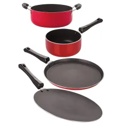 Nirlon Non-Stick 3 Layer Coated Non-Induction Cookware Combo Offer Online at