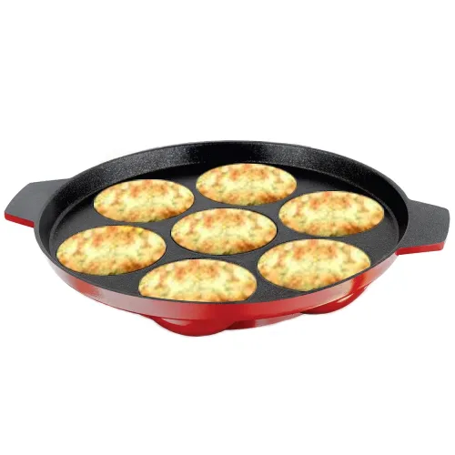 Image of NIRLON Non-Stick Aluminium Appampatram, Black