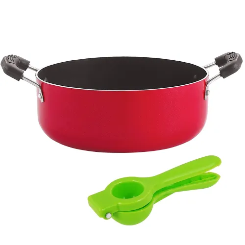 Image of Nirlon Non-Stick Aluminium Casserole with Lemon Squeezer