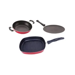 Nirlon Non Stick Aluminium Cookware Gift Set of 3 Pieces