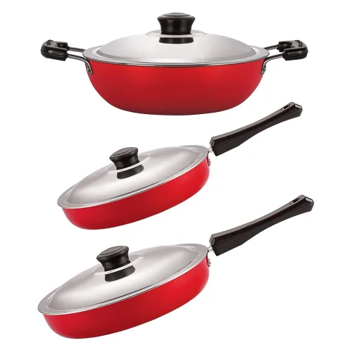 Image of Nirlon Non-Stick Aluminium Cookware Essential Item, 3 Piece Set