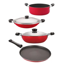 Nirlon Non-Stick Aluminium Cookware Set, 4-Piece