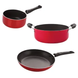 Nirlon Non-Stick Coated Dishwasher Safe Aluminium Kitchen Utencils Set of3 Pieces (2.6mm_SP(B)_CS22_TP24)
