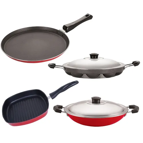 Image of Nirlon Non-Stick Aluminium Kitchenware Set 4-Piece