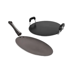NIRLON Non-Stick Aluminium Tawa Cookware Set, 2-Pieces, Red