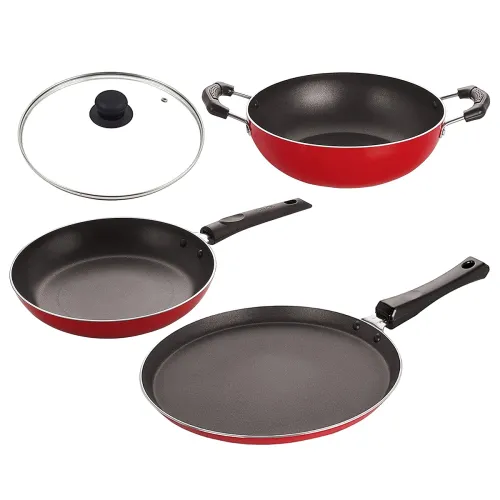 Image of Nirlon Nonstick Aluminum 4-Piece Cookware Set