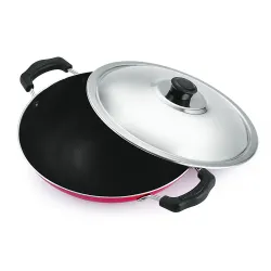 Nirlon Non-Stick Aluminium Appachatti with Stainless Steel lid