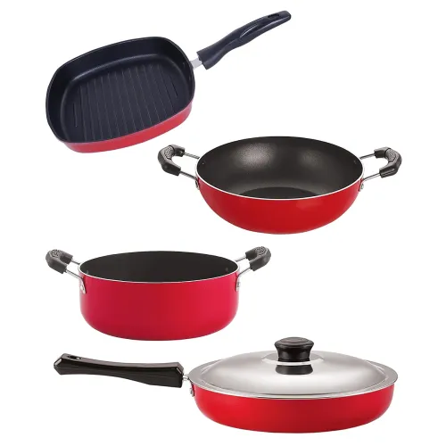 Image of Nirlon Non Stick Coated Aluminium Kitchenware Essential Gift Set (SO4)
