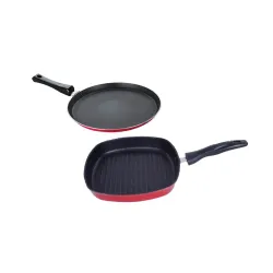Nirlon Non Stick Cooking Pan and Pot Set of 2 Pieces