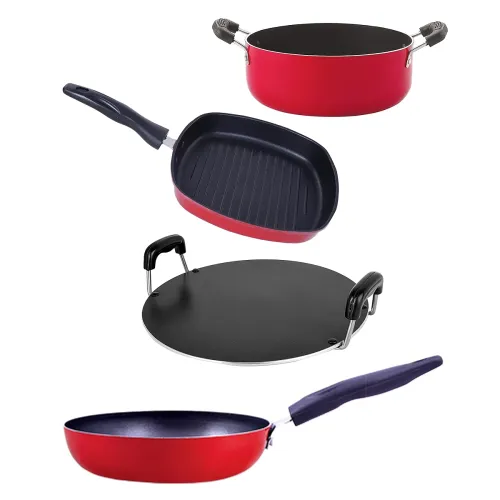 Image of NIRLON Non Stick Kitchenware Kitchen Cooking Utencil Giftset, 4 Pieces(CVG_RT_GP24.5_CS24)