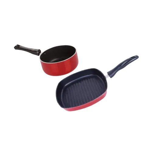 Image of Nirlon Kitchen Accessories for Home Cooking Non Stick pots and pan Set of 2 Pieces (SP(B)_GP22)