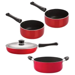 NIRLON Kitchen Utensils Non Stick Cookware Set, 4 Pieces (FP10_SP(M)_SP(B)_CS24)