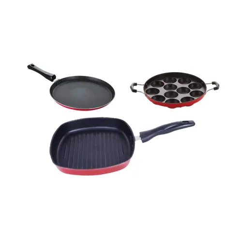 Image of Nirlon Non Stick Cookware Set of 3 Pieces