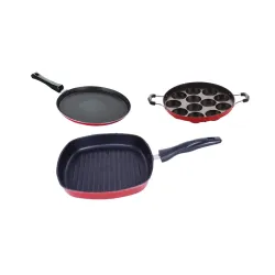 Nirlon Non Stick Cookware Set of 3 Pieces