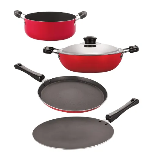 Image of Nirlon Non-Stick Cookware Set – 4 Pc, Gas Compatible