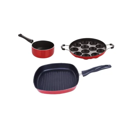 Image of Nirlon Nonstick PFOA-Free 3-Piece Cookware Set