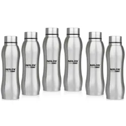 NIRLON Ozone Stainless Steel Water Bottle, 750ml * set of 6