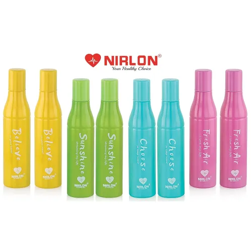 Image of NIRLON Plastic Fridge Round Water Bottle Set, Po8