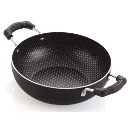 Nirlon Polka-Dot Non Induction Aluminum Non Stick Kadhai