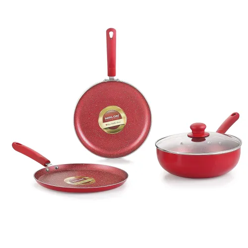 Image of Nirlon Red Velvet 4-Piece Non Stick Induction Cookware