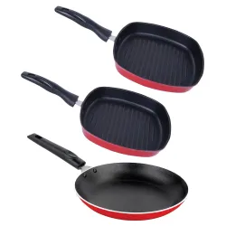 Nirlon Rust Free Non-Stick 3 Piece Kitchen Cooking Utensils Set with Bakelite