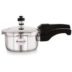 NIRLON Stainless Steel Outer Lid Sandwich Bottom Pressure Cooker/Induction and Gas Stove Compatible, 1 Litre