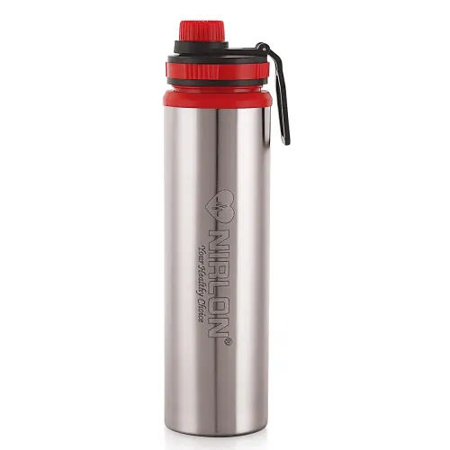 Image of NIRLON Eco Star Stainless Steel Water Bottle 900ml Red Colour | Set1