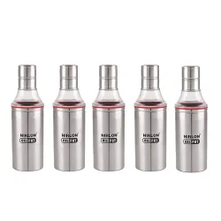 NIRLON STEEL LARGE COOKING OIL DISPENSER FOR HOME, HOTEL, RESTRATURENT 600 ML (PACK OF 05)