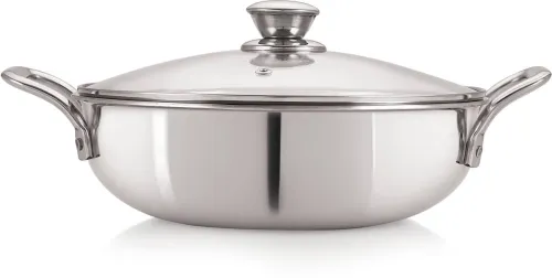 Image of Nirlon Triply KD24 Non-Stick Cookware Set Stainless Steel