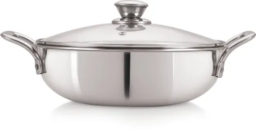 Image of NIRLON Triply_KD24 Induction Bottom Non-Stick Coated Cookware Set (Triply, Stainless Steel, 1 - Piece)