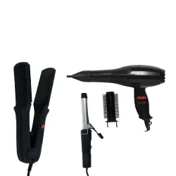 NIRVANI Set of 3 | 2000W Hair Dryer, Straightener & Curler Combo