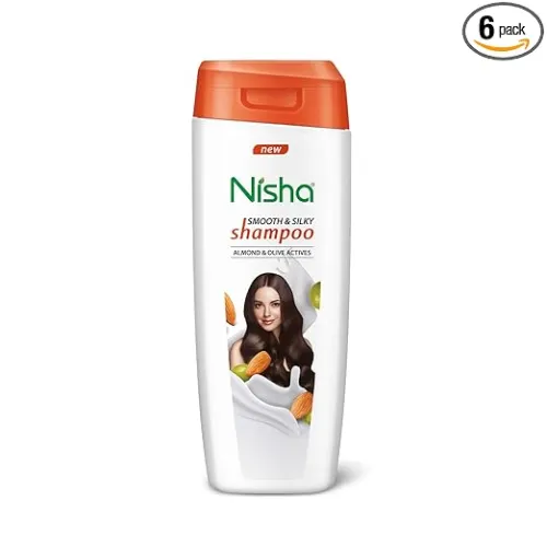 Image of Nisha Almond and Olive Shampoo for Women & Men for Silky, hair 