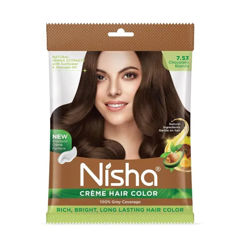 Image of Nisha Creme Hair Color, Permanent Hair Colour Chocolate Blonde