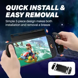 NiTHO ARMOUR Bumper Case for Nintendo Switch 2 (2025) 3-Piece TPU Grip Protective Cover Accessories Compatible with Swit