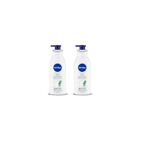 Image of Nivea Aloe Hydration Body Lotion, 400ml (Pack of 2)