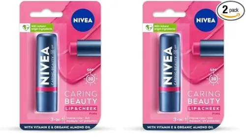 Image of NIVEA Lip Caring Beauty Pink Lip Balm Po2