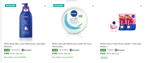 Image of NIVEA Beauty Product Minimum 55% Discount