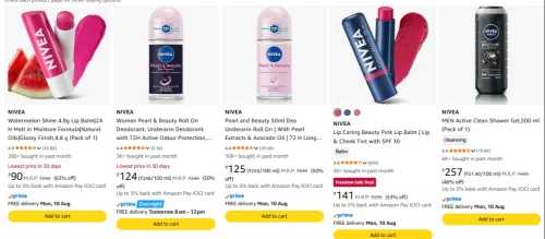 Image of Nivea beauty products up to 63% Discount
