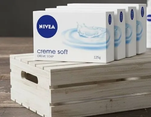 Image of NIVEA Creme Soft Soap, Travel, Bath Soap, for Men & Women (4 x 125 g)