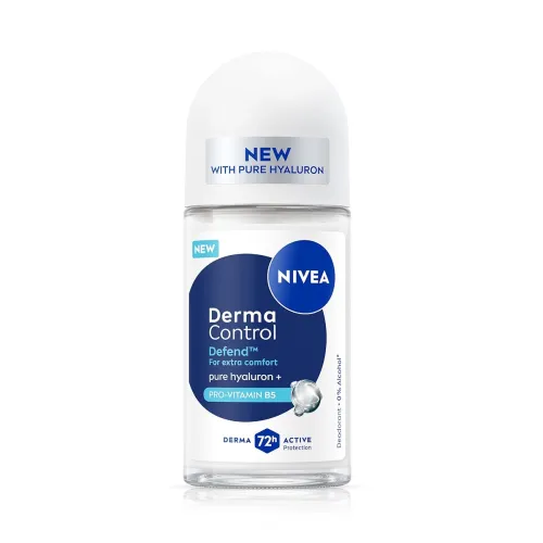 Image of NIVEA Derma Control Defend Underarm Deo Roll-On for Women | Defends Against Irritation | 72H Derma Active Protection | W