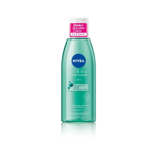 Image of NIVEA Derma Skin Clear Toner (200ml), Cleansing and Hydrating, Salicylic Acid Toner