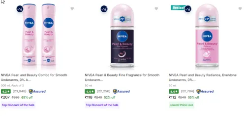 Image of NIVEA Fragrances at minimum 52% Discount
