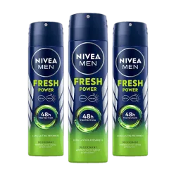 NIVEA Fresh Power Deo Spray For Men (450 g, Pack of 3)