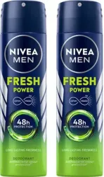 NIVEA Fresh Power Deo Spray, 150 ml, Pack of 2