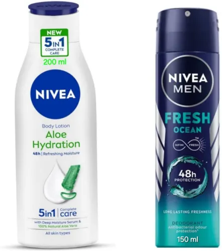 Image of NIVEA Guru Aloe Body Lotion 200ml+Ocean Deodorant 150ml  